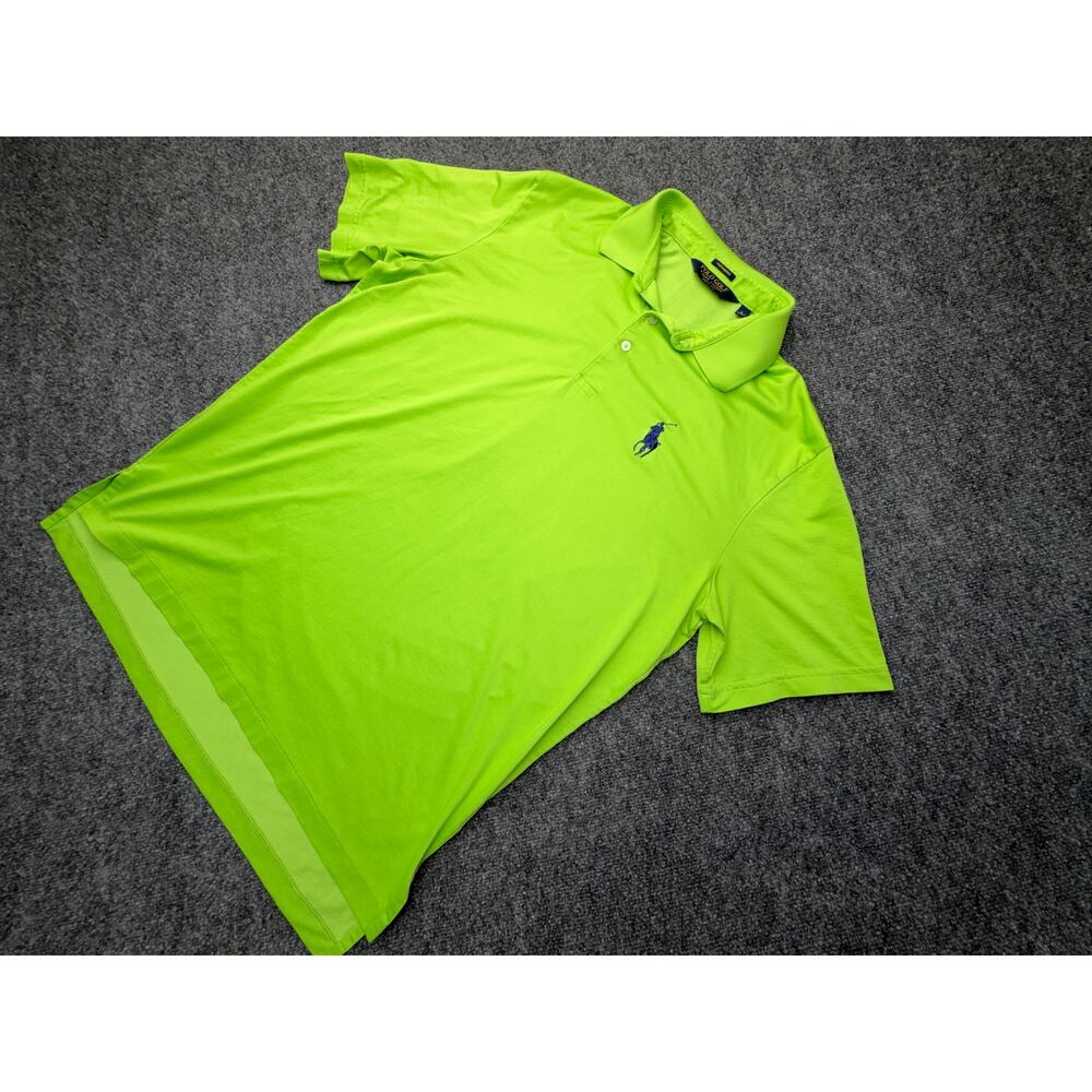 Polo Golf Ralph Lauren Polo Shirt Neon Green Cotton L